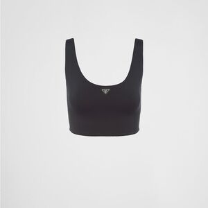 Prada Stretch Jersey Crop Top